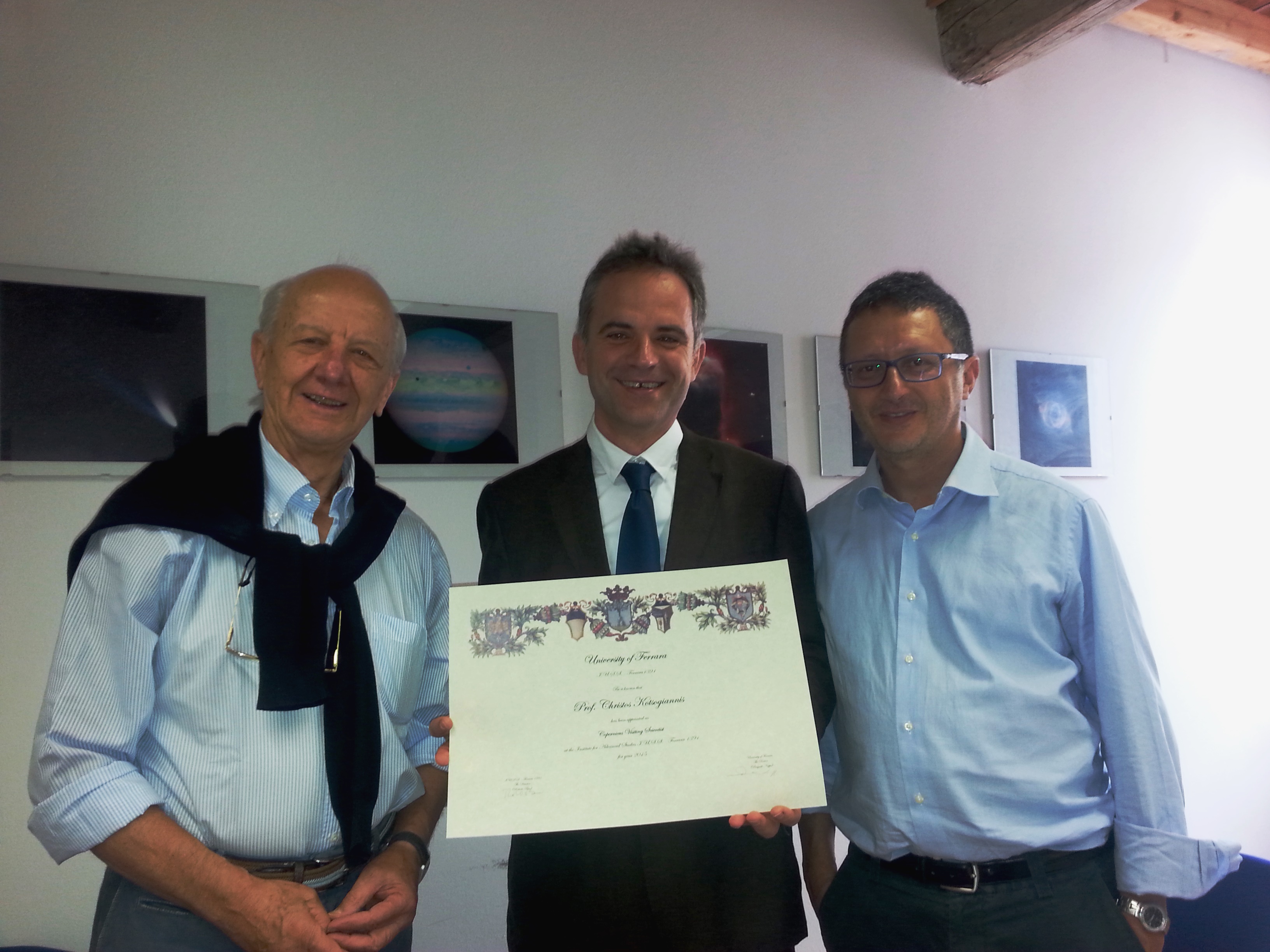 Consegna diploma CVS Prof. Kotsogiannis